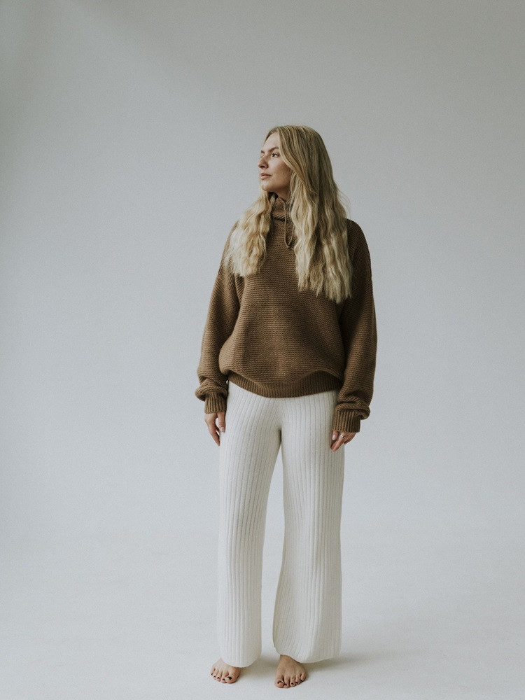 UNISEX-PULLOVER AUS KAMELWOLLE