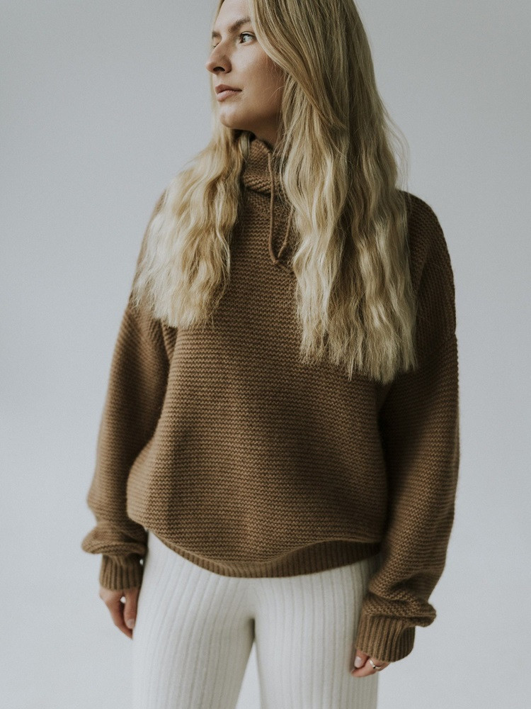 UNISEX-PULLOVER AUS KAMELWOLLE