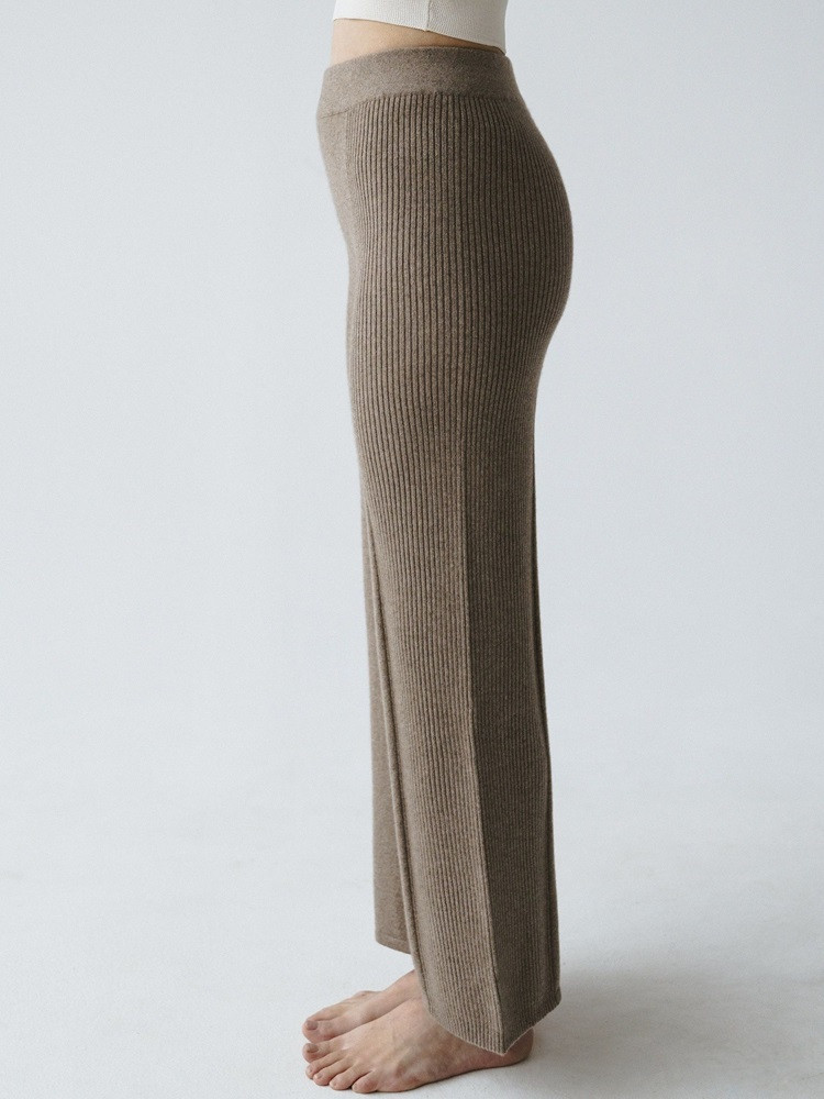 KASCHMIRHOSE DUNKELBEIGE