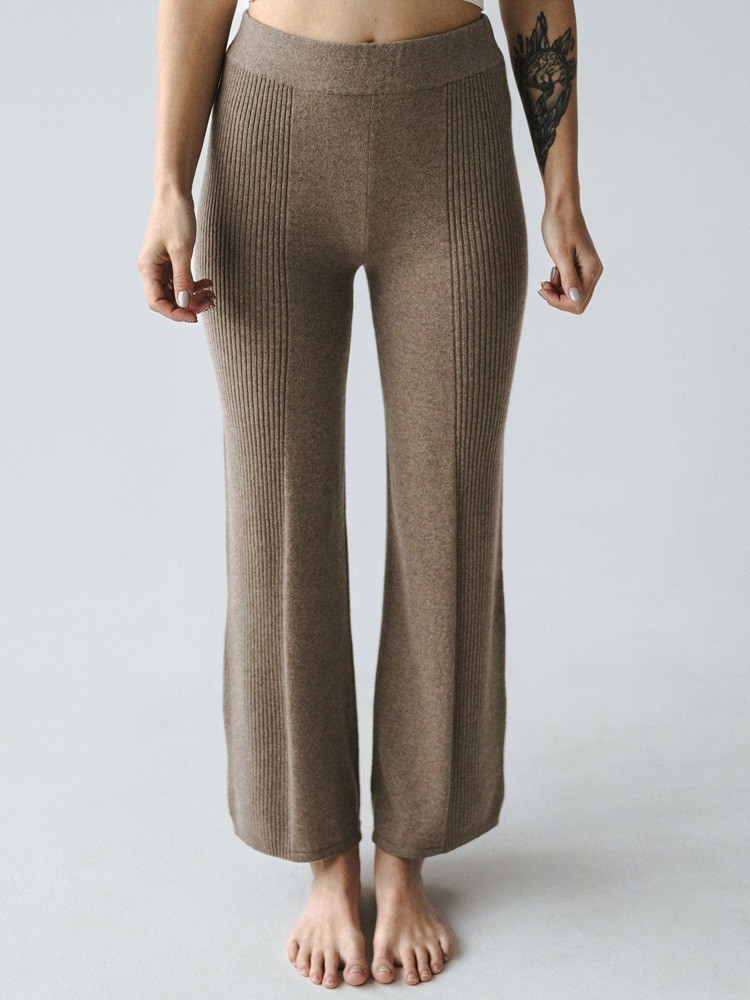 KASCHMIRHOSE DUNKELBEIGE