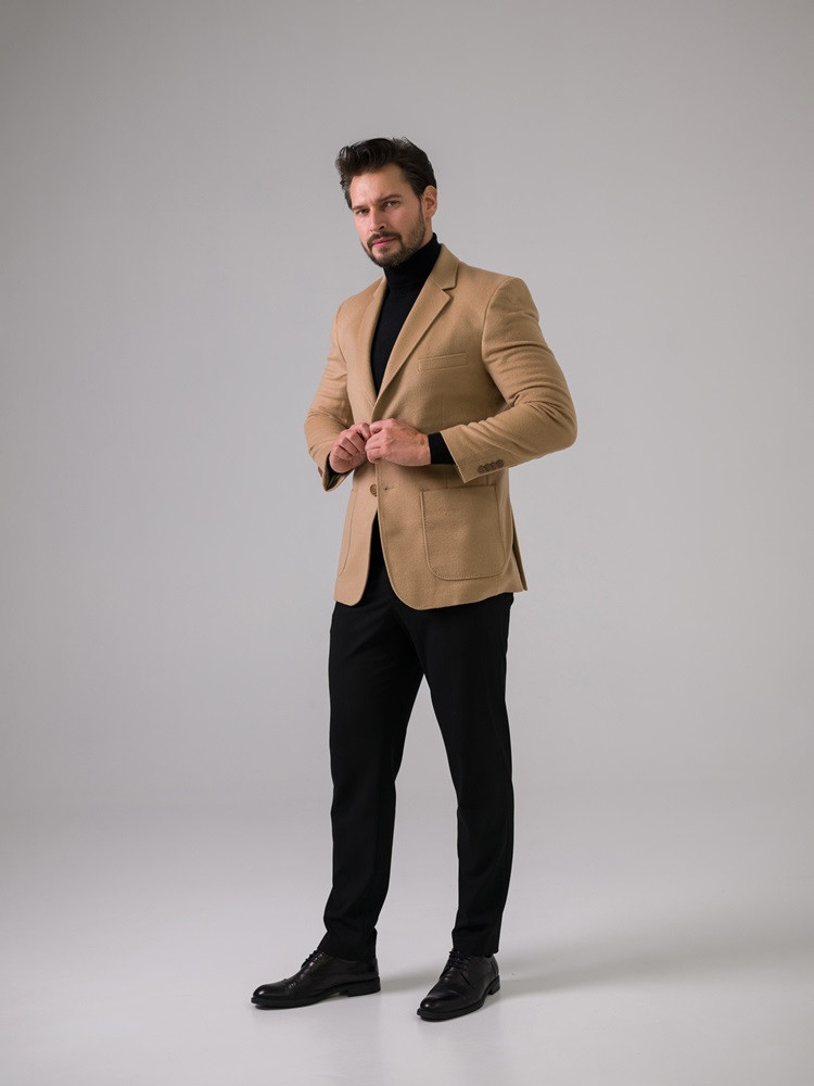 HERRENJACKE 100% KASCHMIR KARAMELL