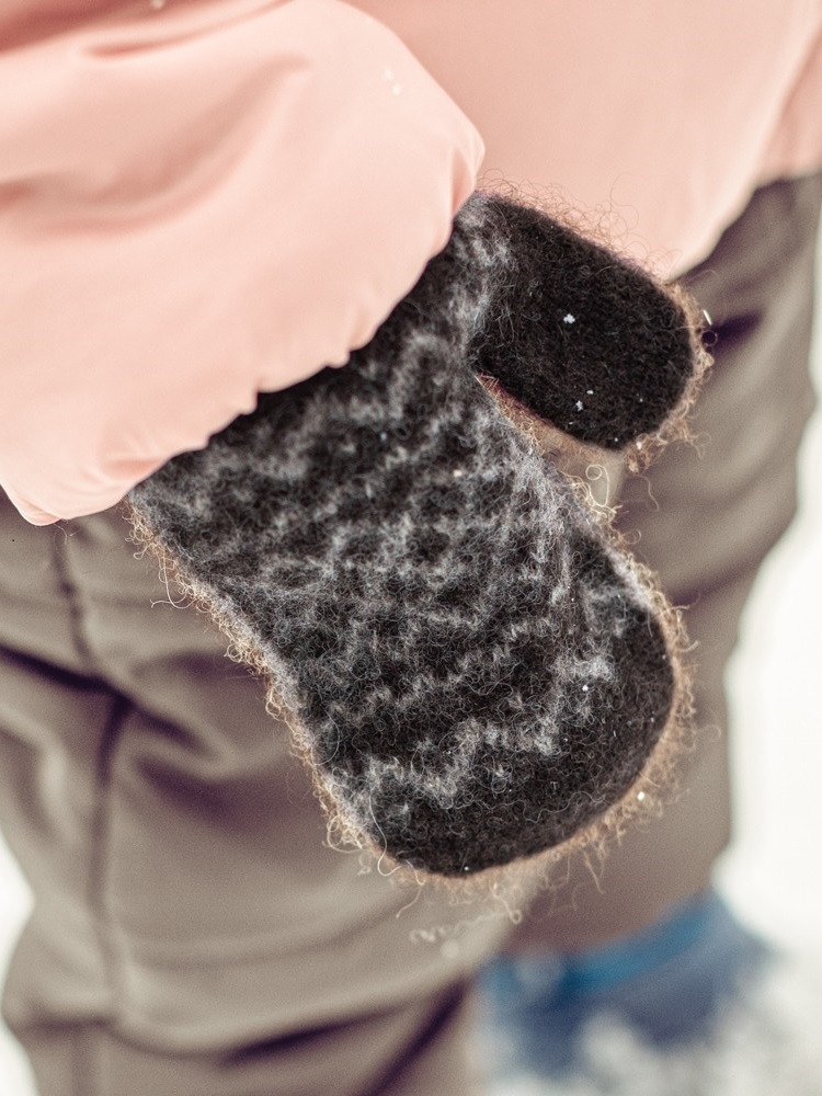 Kinderhandschuhe aus Yakwolle wie 5-6