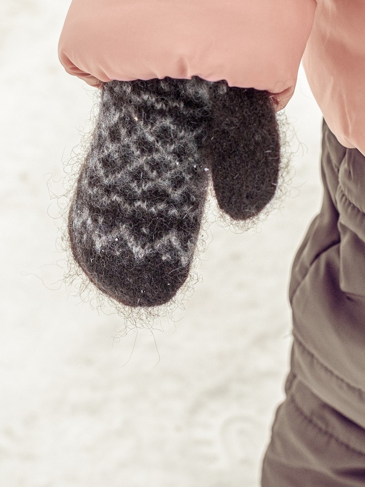 Kinderhandschuhe aus Yakwolle wie 2-4