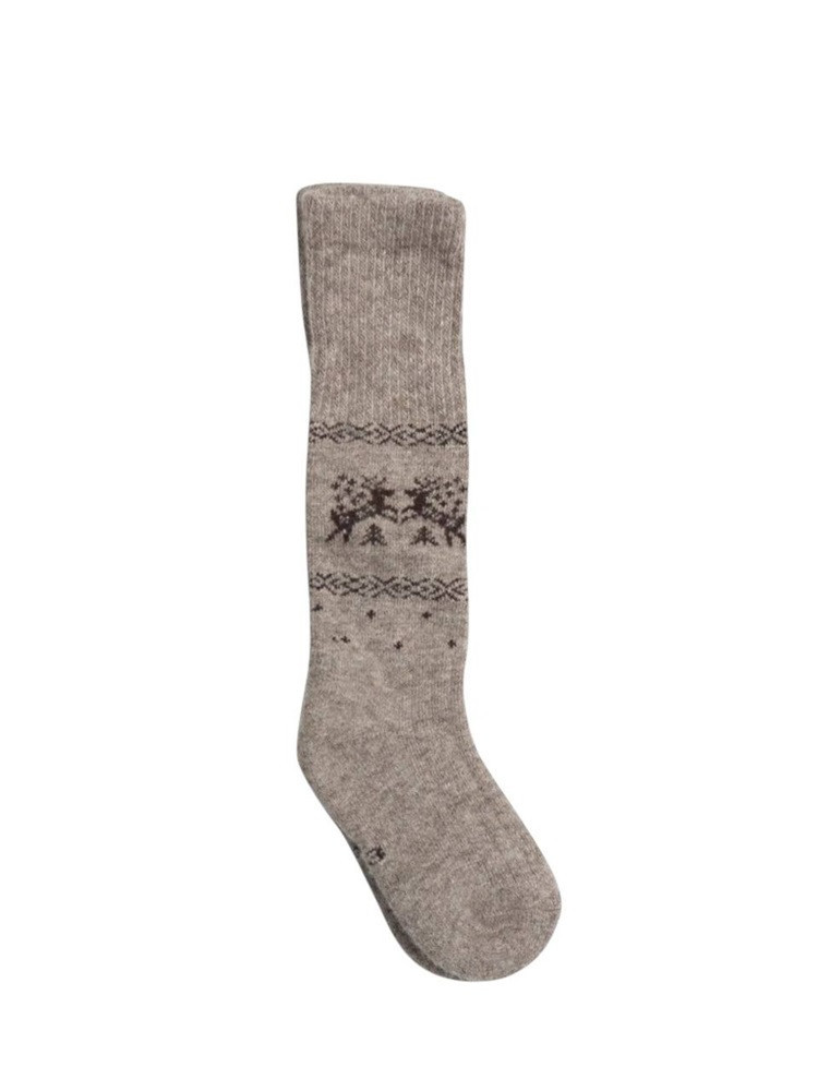 WOLL-KNIESTRÜMPFE 100% BEIGE