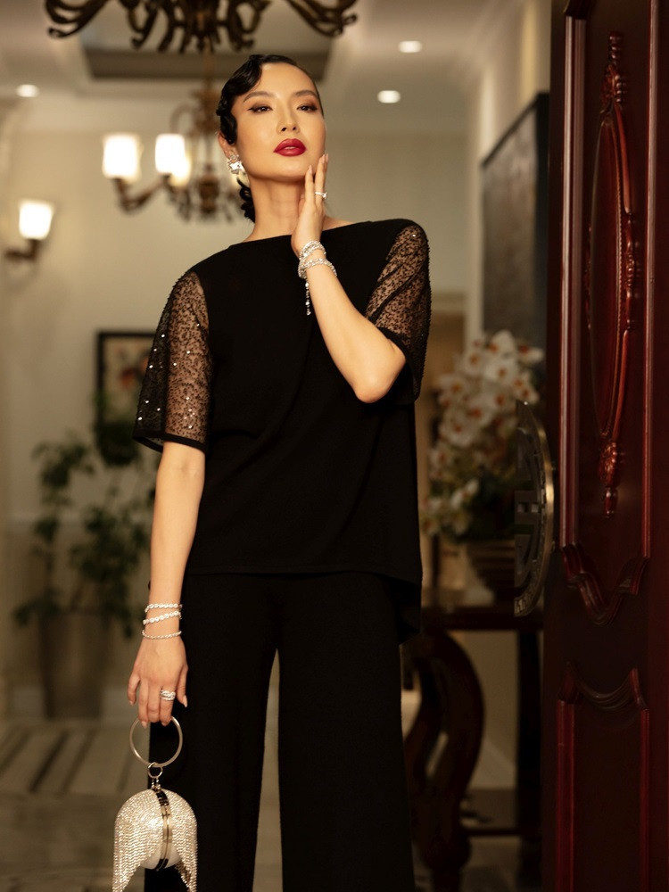 ABEND-BLUSE AUS 100 % KASCHMIR