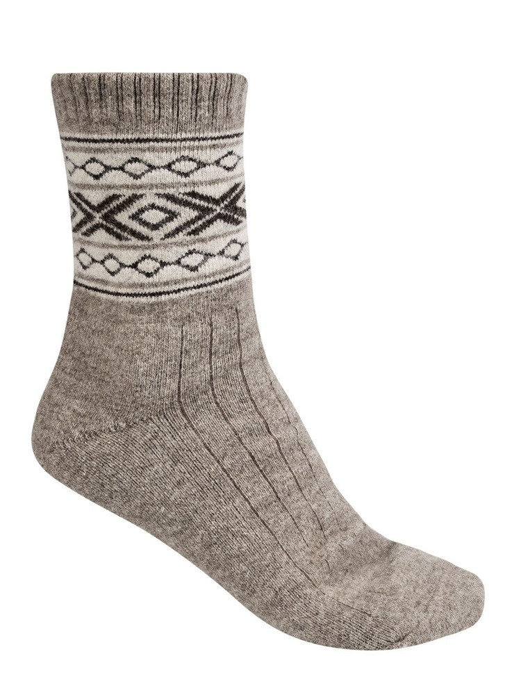 SOCKEN AUS 100 % WOLLE MONGOLOISCHER SCHAFE GRAU