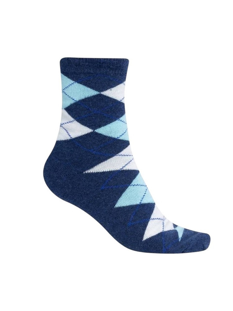 SOCKEN AUS WOLLE MONGOLOISCHER SCHAFE MIT RAUTENMUSTER