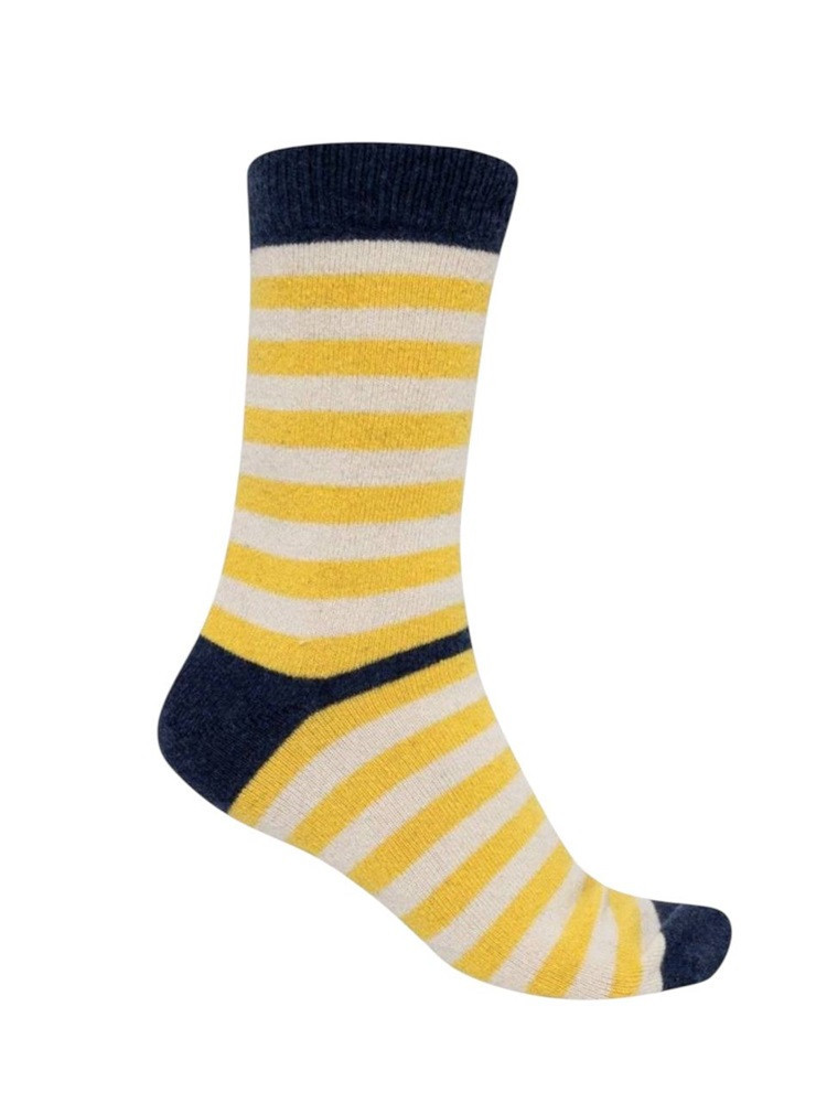 SOCKEN AUS WOLLE MONGOLOISCHER SCHAFE MIT STREIFENMUSTER