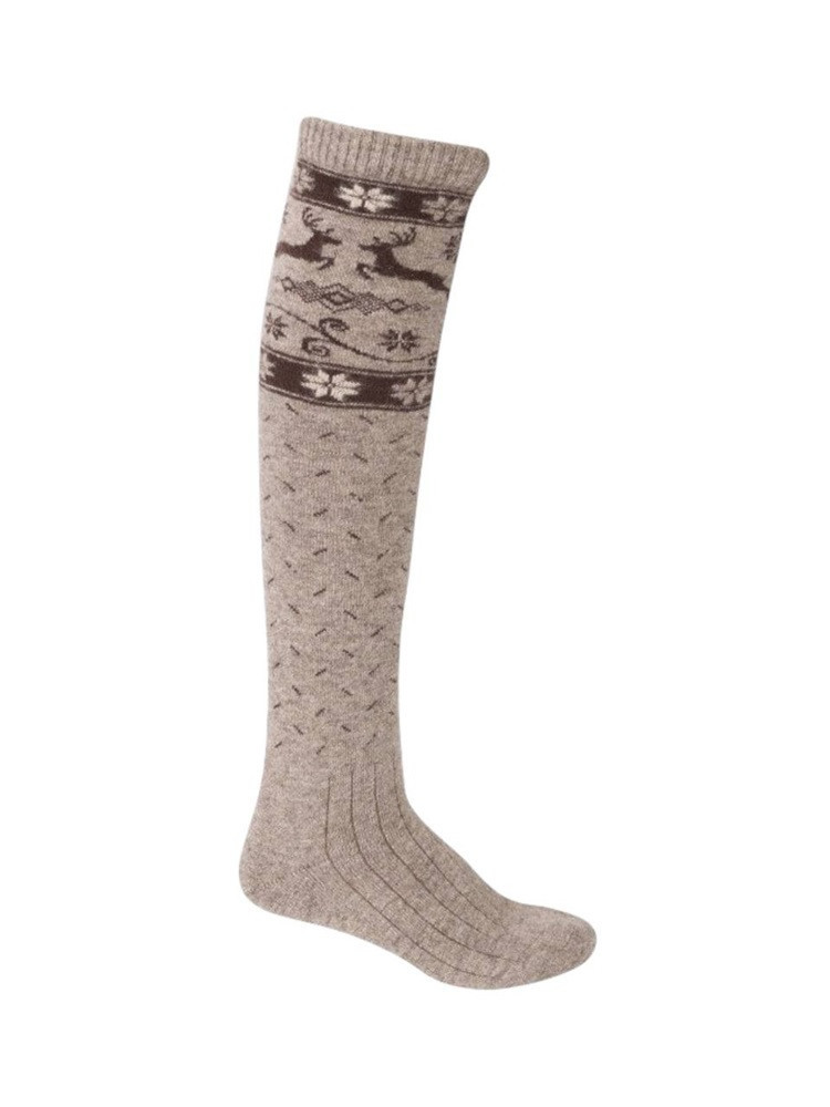 WOLL-KNIESTRÜMPFE 100% BEIGE