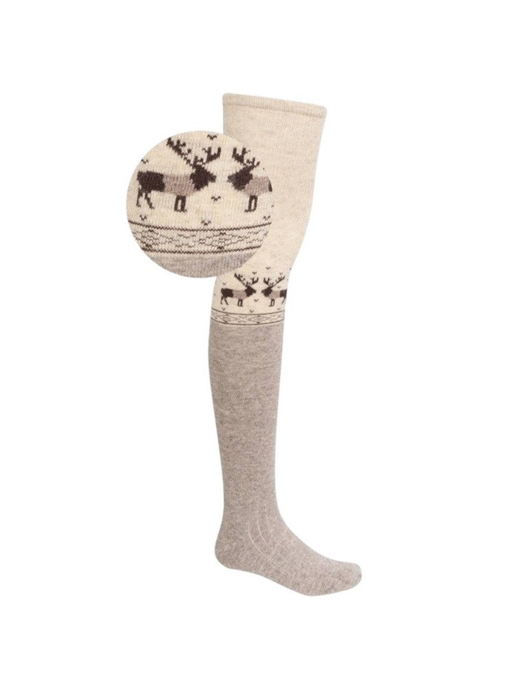 OVERKNEE-WOLLSTRÜMPFE 100% ECRU – BEIGE