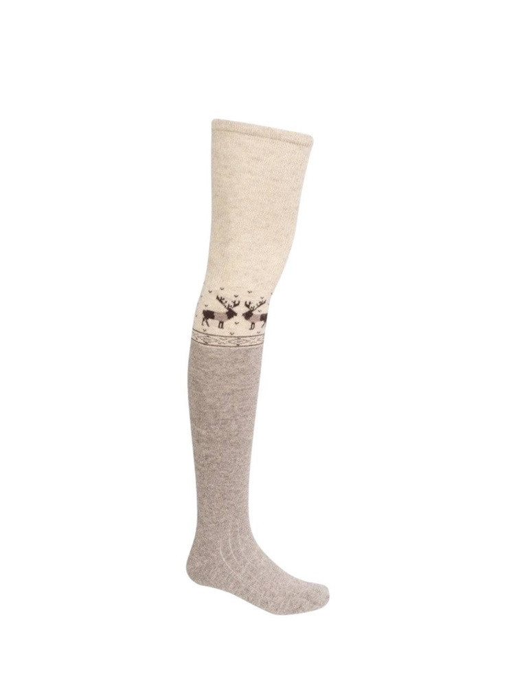 OVERKNEE-WOLLSTRÜMPFE 100% ECRU – BEIGE