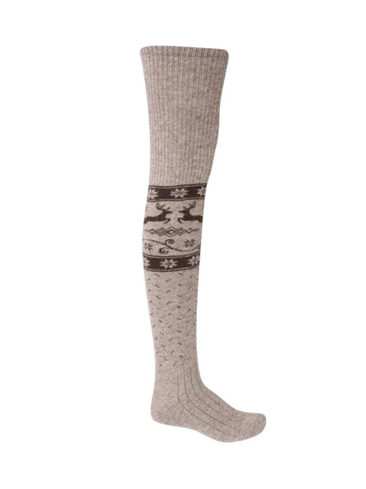 OVERKNEE-WOLLSTRÜMPFE 100% BEIGE