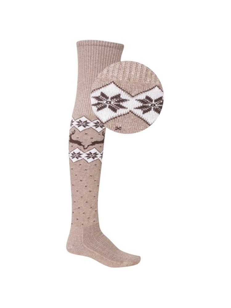 OVERKNEE-WOLLSTRÜMPFE BEIGE