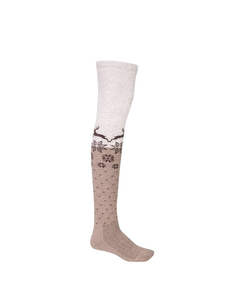 OVERKNEE-WOLLSTRÜMPFE BEIGE – ECRU