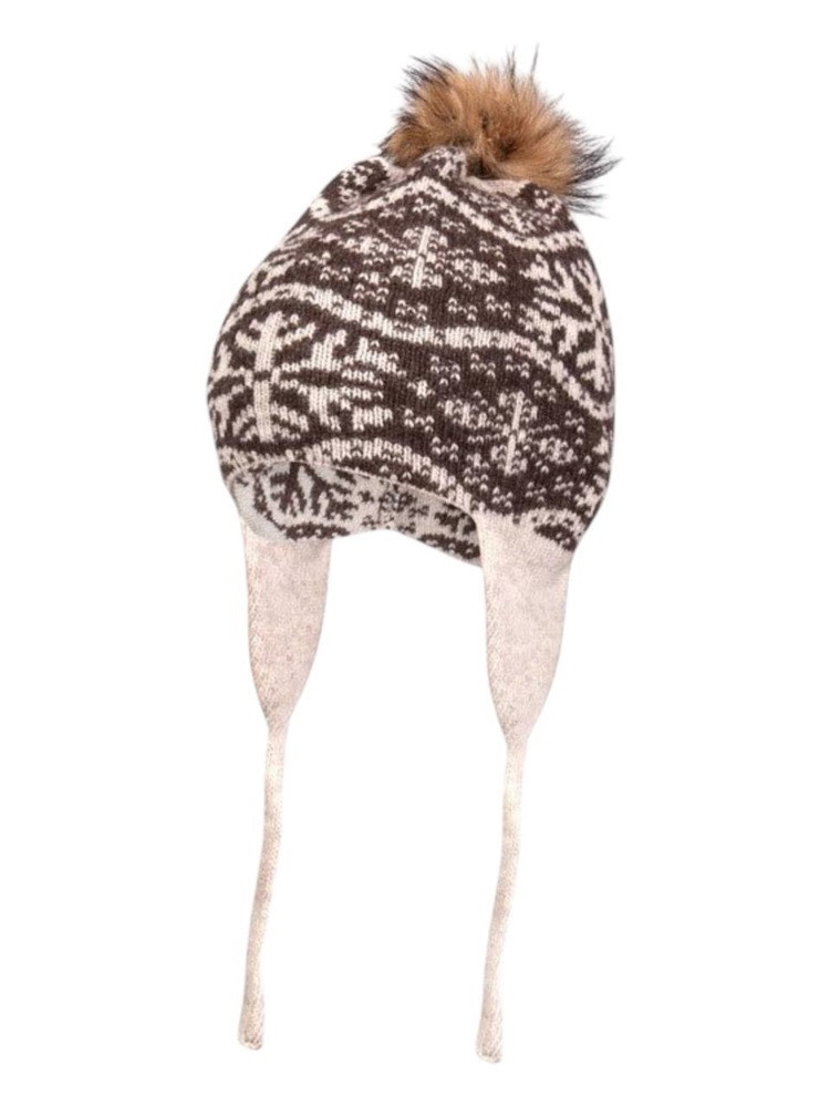 SCHAFWOLLMÜTZE MIT SCHNEEFLOCKENMUSTER