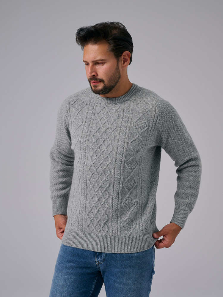 HERRENPULLOVER AUS SCHAFWOLLE MIT KLASSISCHER BINDUNG