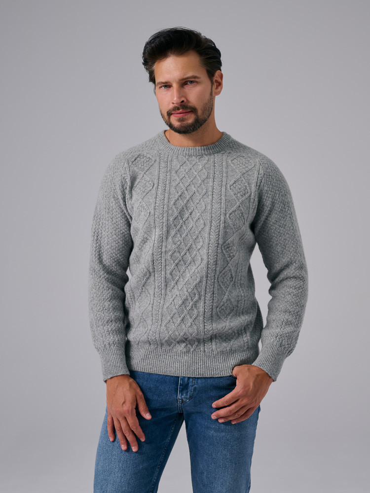 HERRENPULLOVER AUS SCHAFWOLLE MIT KLASSISCHER BINDUNG