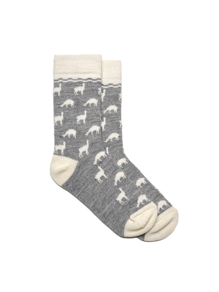 SOCKEN AUS ALPAKAWOLLE GRAU