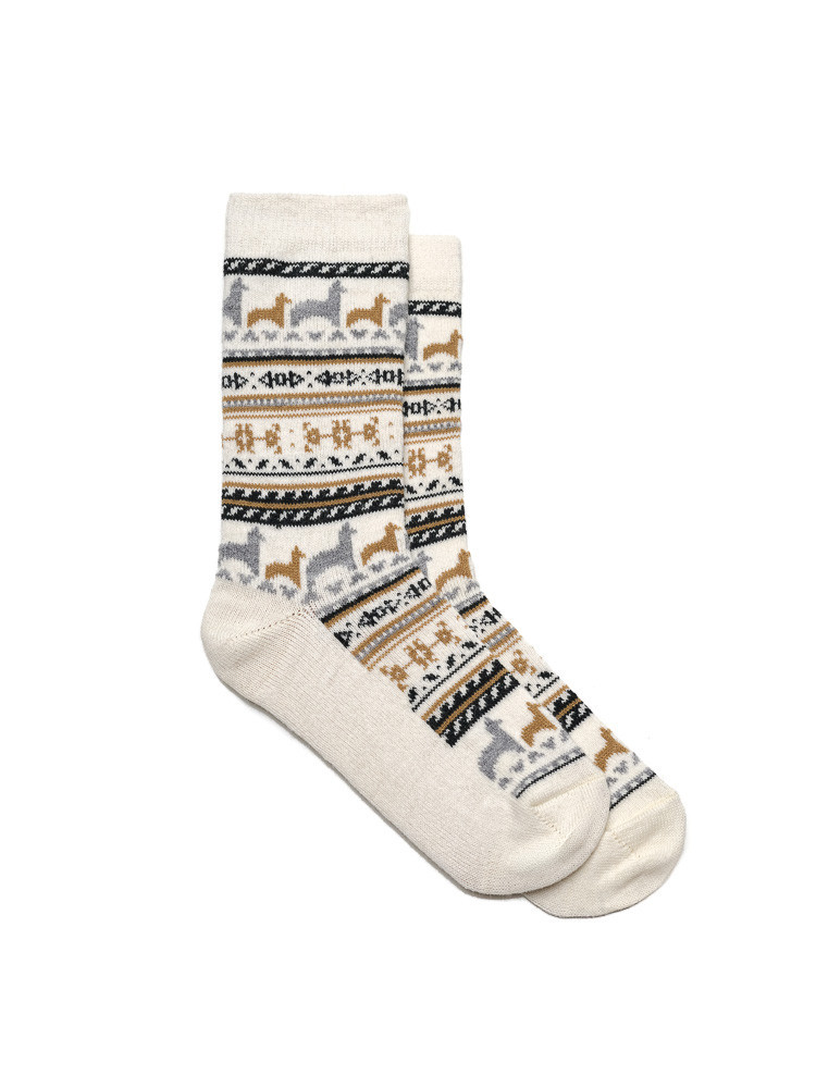 SOCKEN AUS ALPAKAWOLLE WEISS