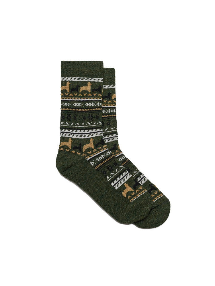 SOCKEN AUS ALPAKAWOLLE GRÜN