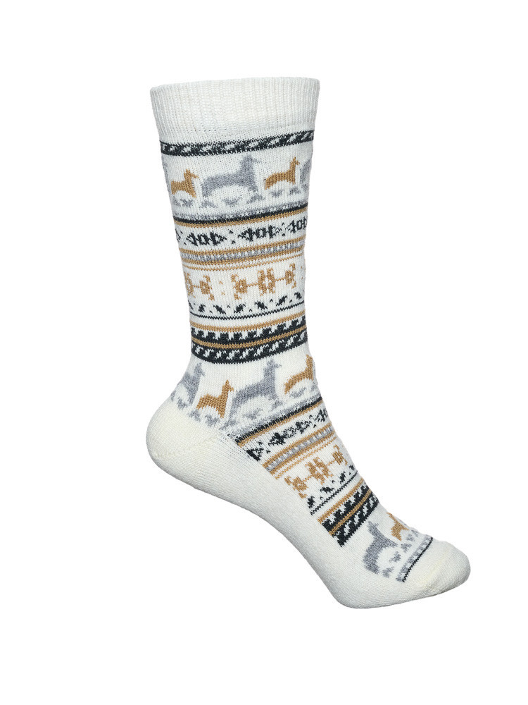 SOCKEN AUS ALPAKAWOLLE WEISS