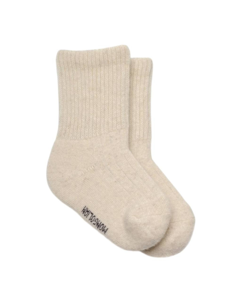 KINDERSOCKEN AUS 100 % MONGOLISCHER SCHAFWOLLE ECRU