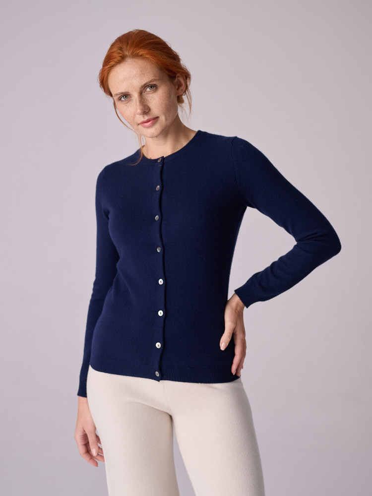 KASCHMIRSTRICKJACKE MIT...