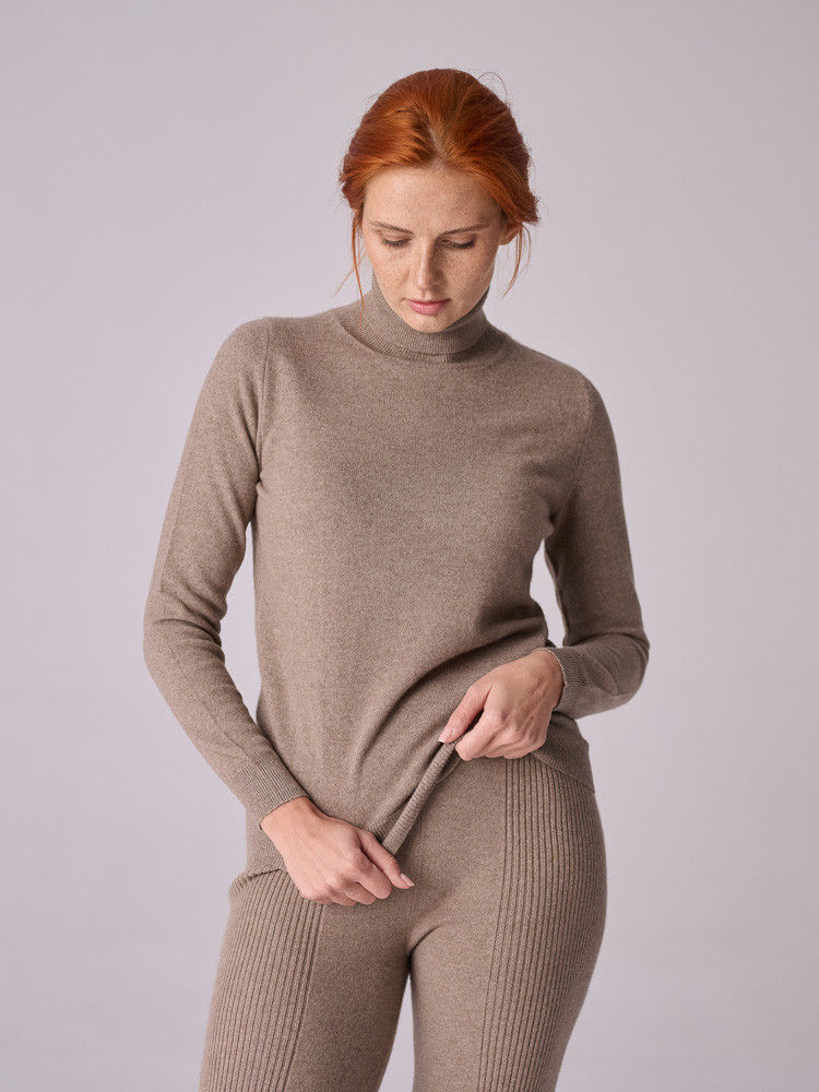 KASCHMIRROLLKRAGENPULLOVER