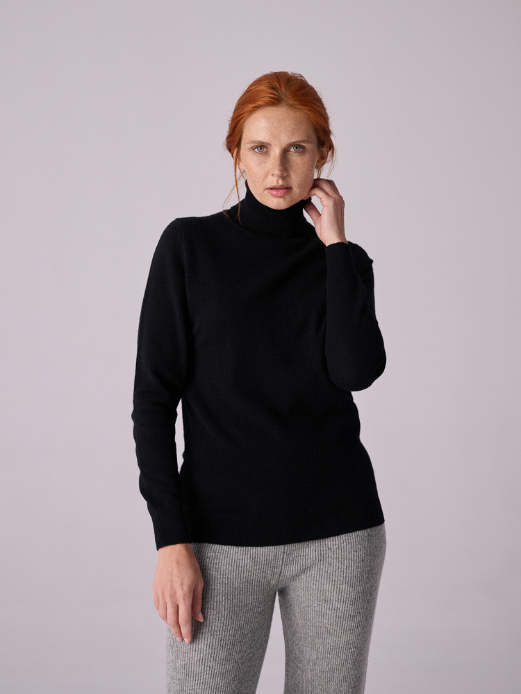 KASCHMIRROLLKRAGENPULLOVER