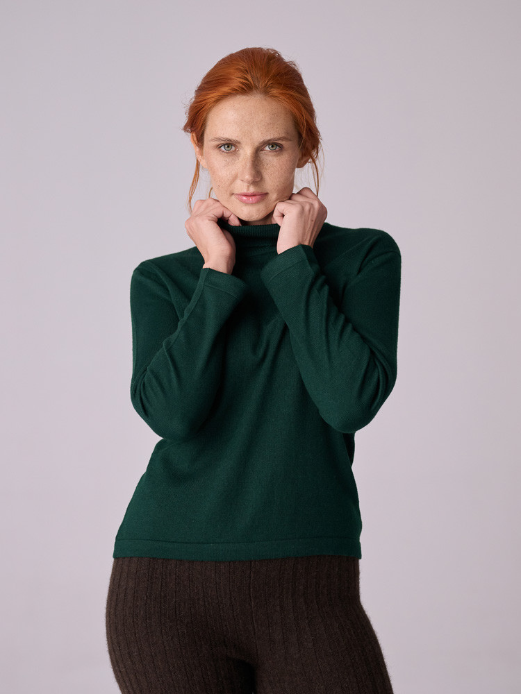 ROLLKRAGENPULLOVER AUS SCHAFWOLLE