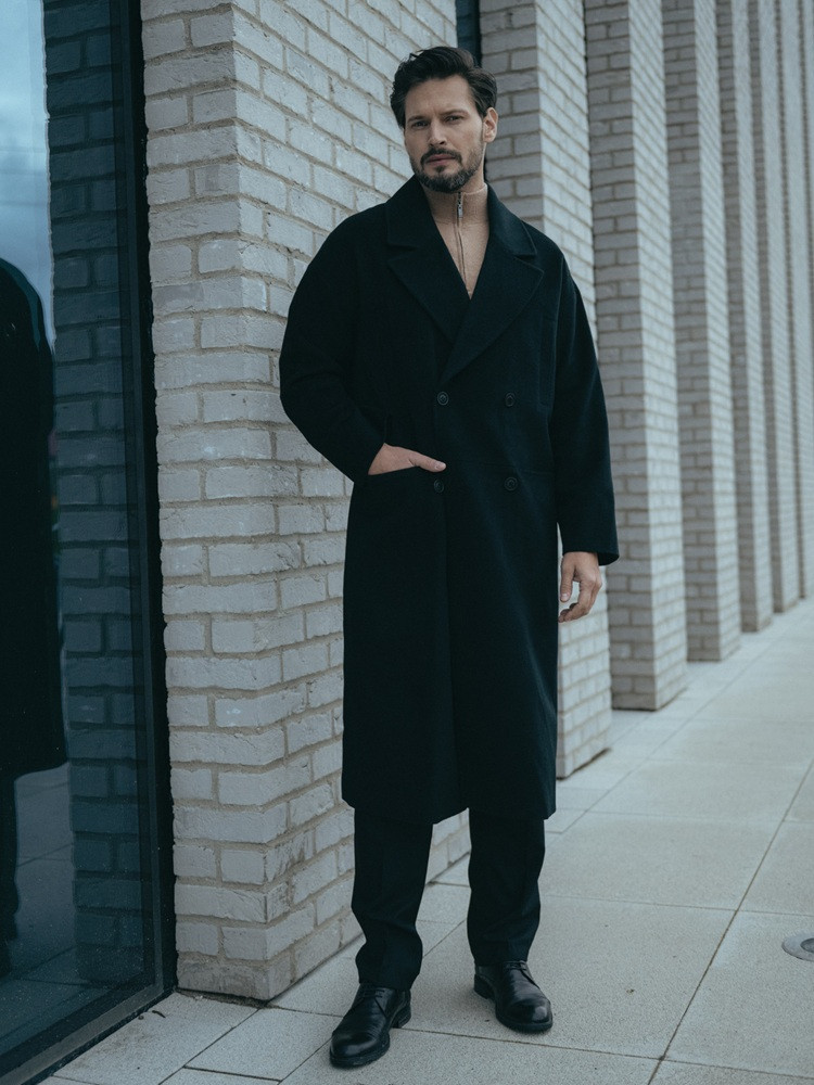 HERRENMANTEL OVERSIZE 100% KASCHMIR