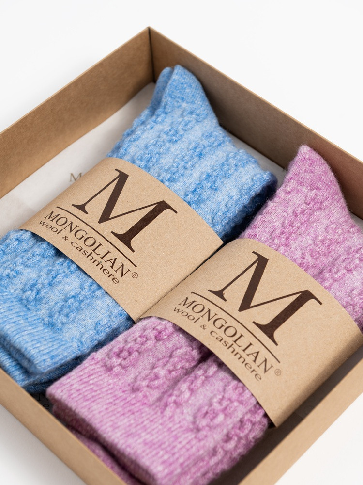 DAMEN-SOCKEN-SET MIT STRICKMUSTER