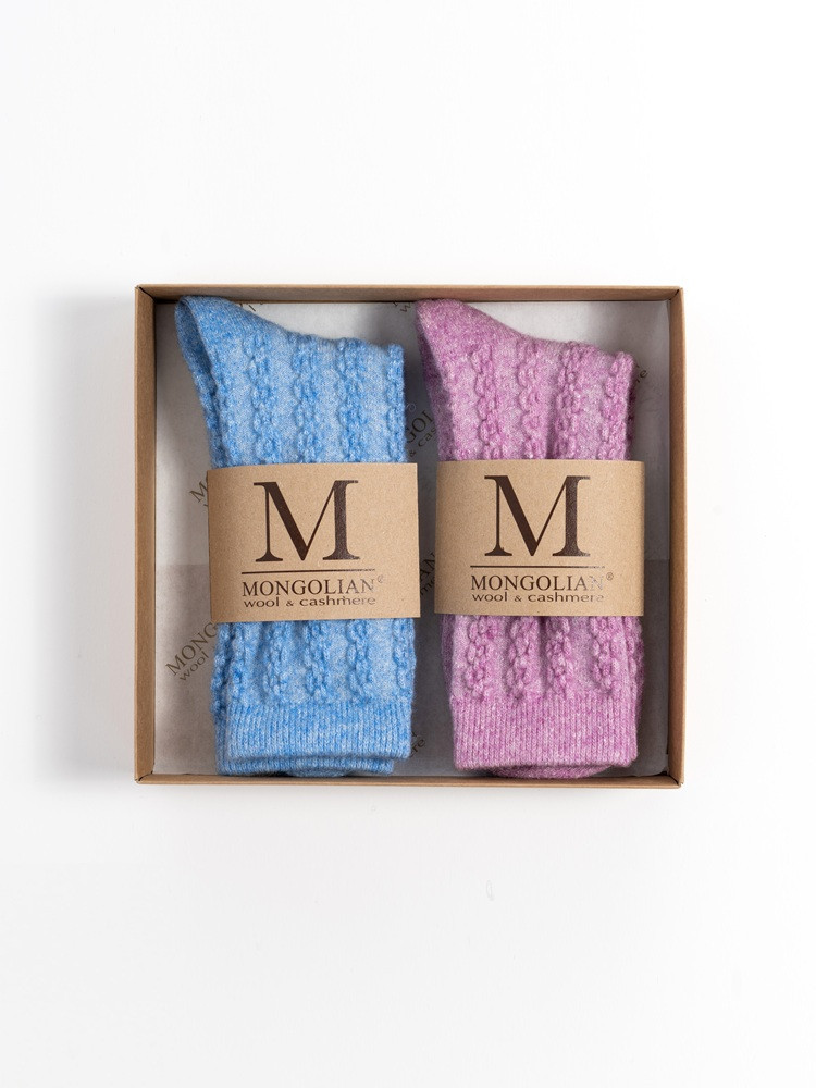DAMEN-SOCKEN-SET MIT STRICKMUSTER