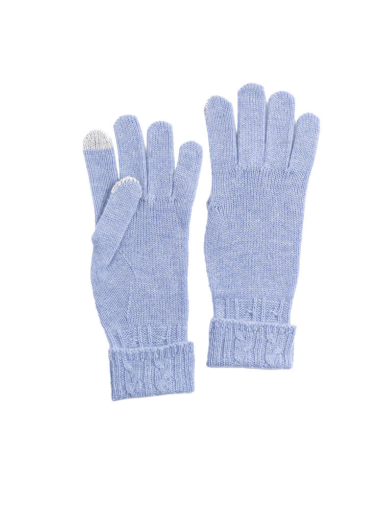 KASCHMIRHANDSCHUHE IN HELLBLAU