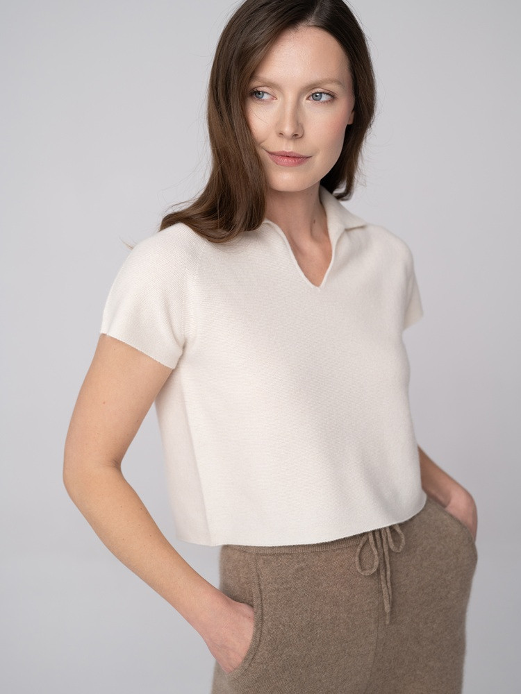 ORGANISCHE BLUSE MIT KRAGEN
