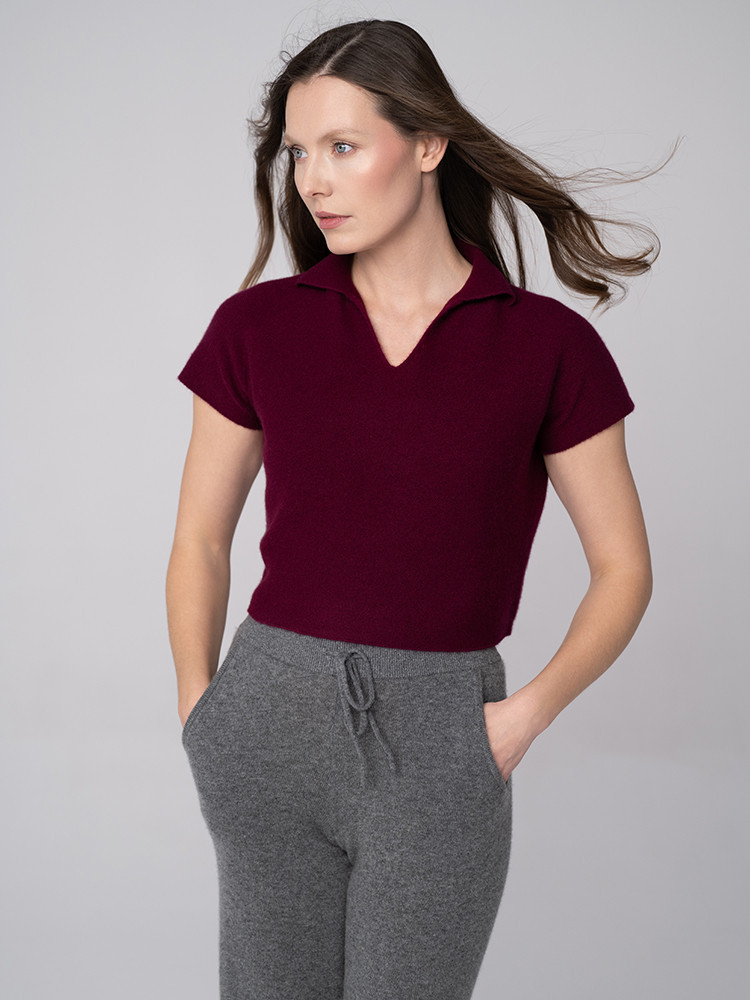 KASCHMIRBLUSE MIT KRAGEN