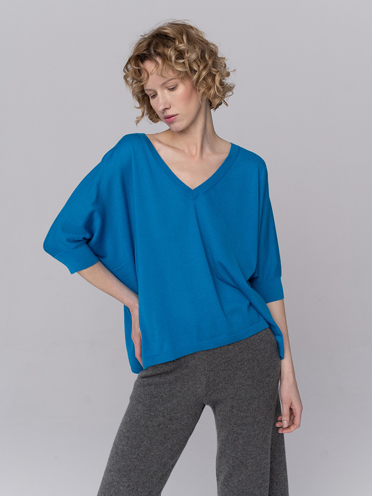 OVERSIZE-BLUSE AUS KASCHMIR
