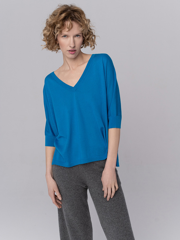 OVERSIZE-BLUSE AUS KASCHMIR