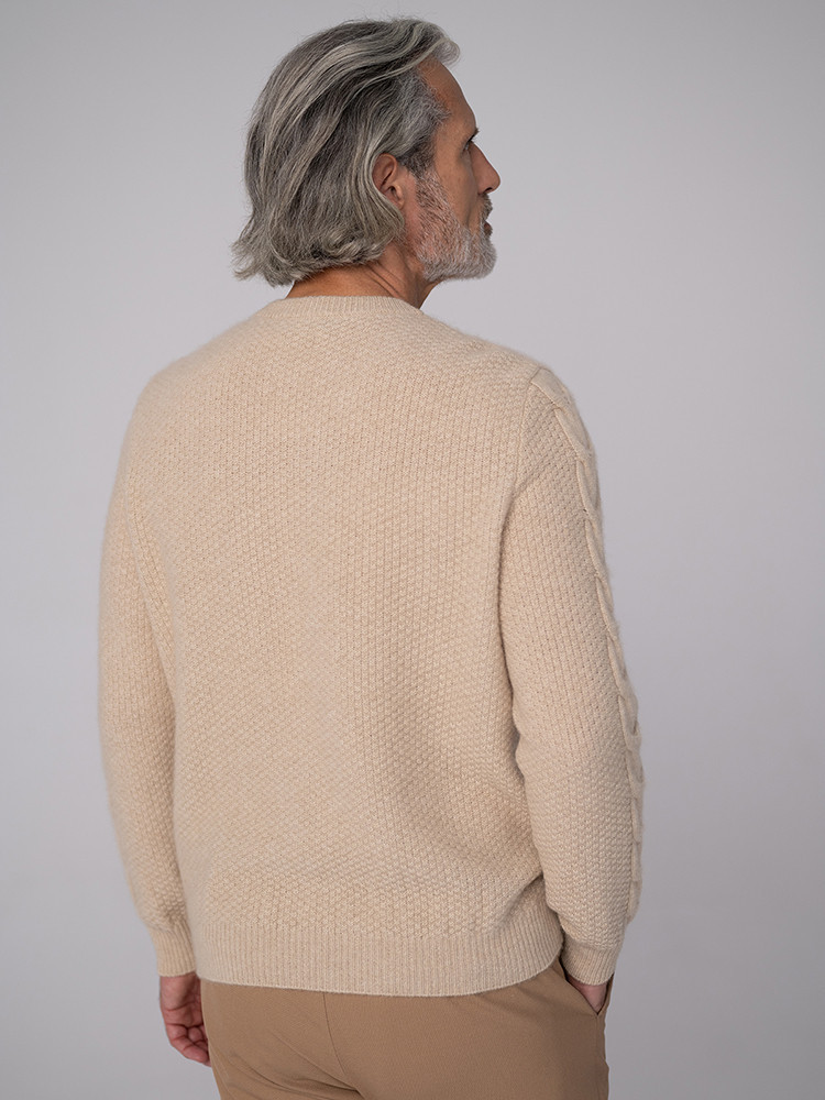 KASCHMIRPULLOVER FÜR HERREN MIT STRICKMUSTER