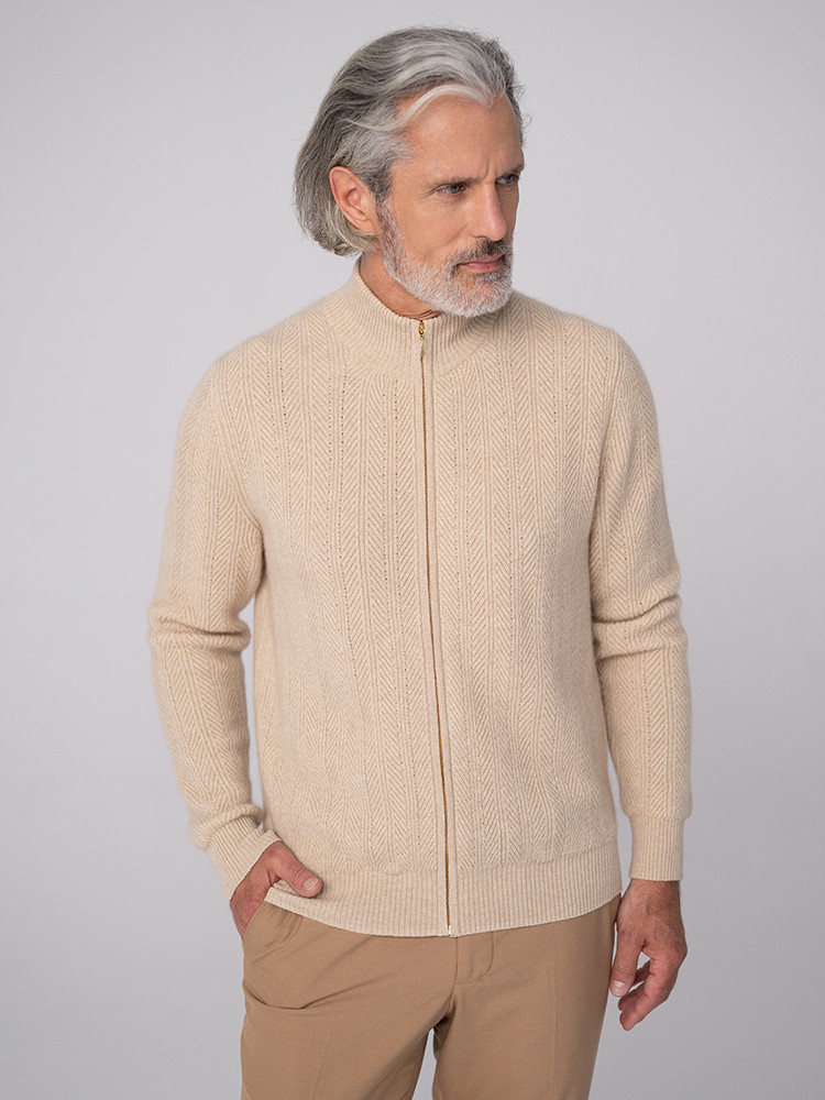 HERREN-KASCHMIR-CARDIGAN