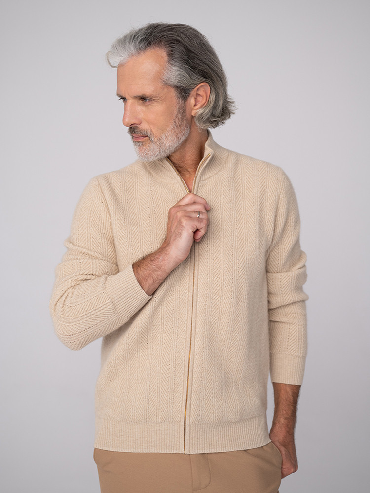 HERREN-KASCHMIR-CARDIGAN