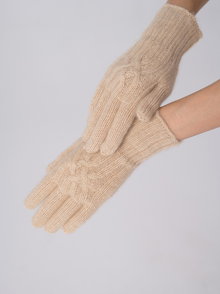 KASCHMIRHANDSCHUHE MIT STRICKMUSTER