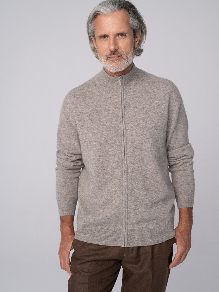 YAKWOLL-SWEATJACKE MIT REISSVERSCHLUSS