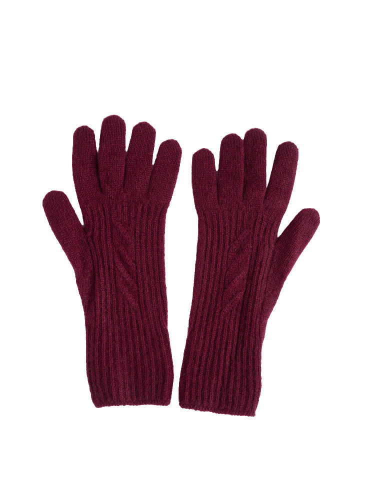 GERIPPTE KASCHMIRHANDSCHUHE S-M