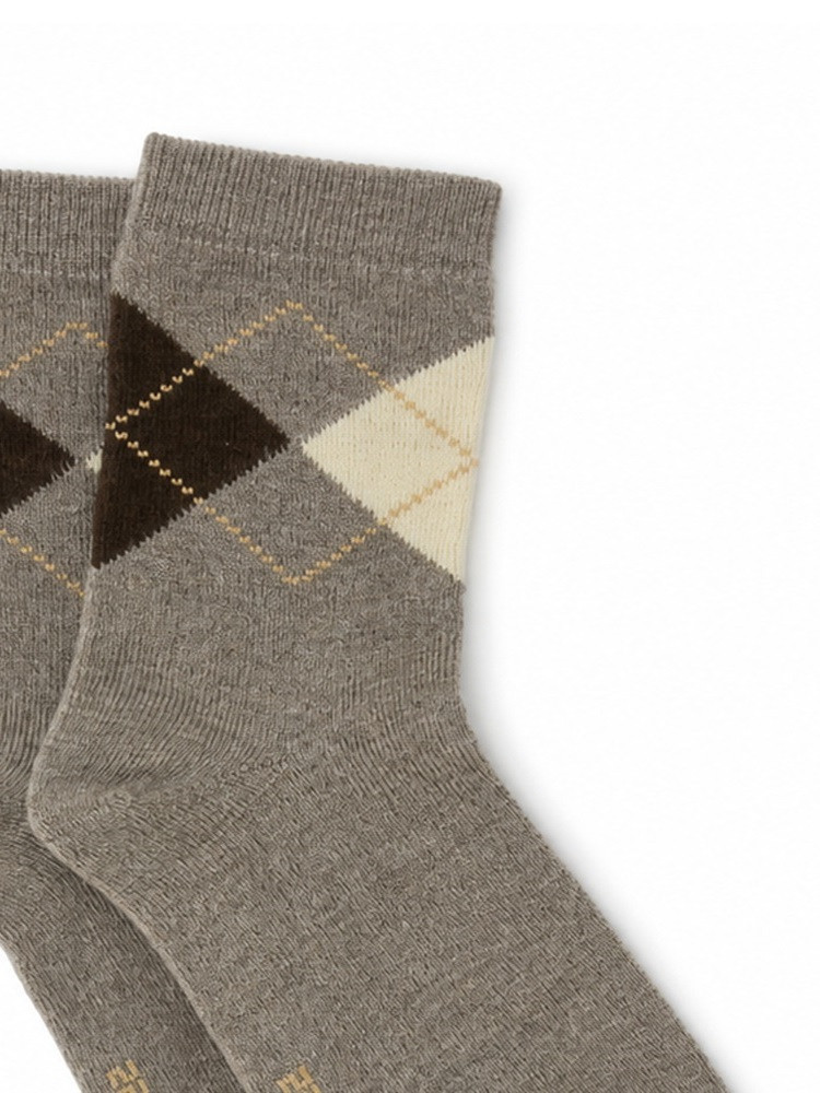 LEICHTE GEMUSTERTE SOCKEN AUS SCHAFWOLLE