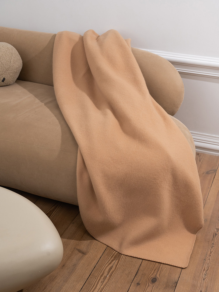 SCHAFWOLLDECKE BEIGE
